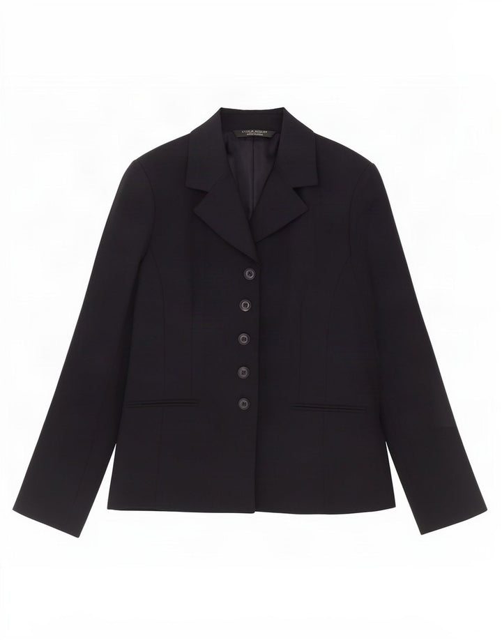 Jachetă blazer pentru femei Laura Ashley, cu 5 nasturi, UK 12 Mediu Lână bleumarin