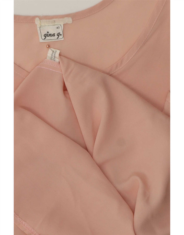 Bluză Vintage fără mâneci pentru femei IT 40 Small Pink Viscose