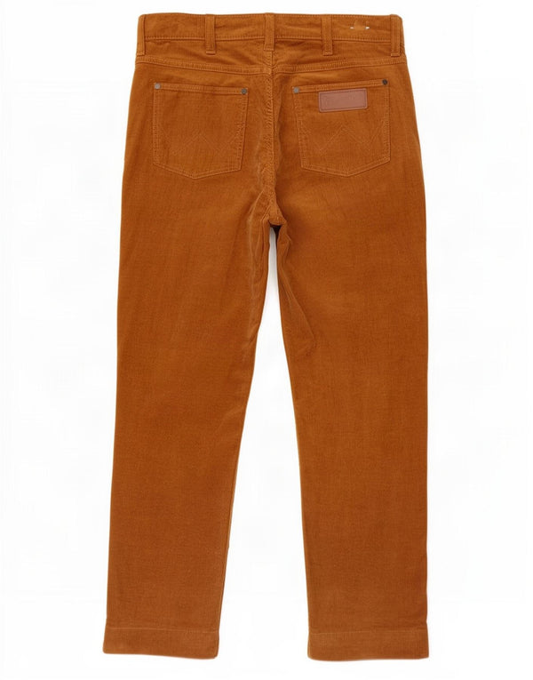 Pantaloni drepti pentru bărbați Wrangler din velur, L30 L27, bumbac maro