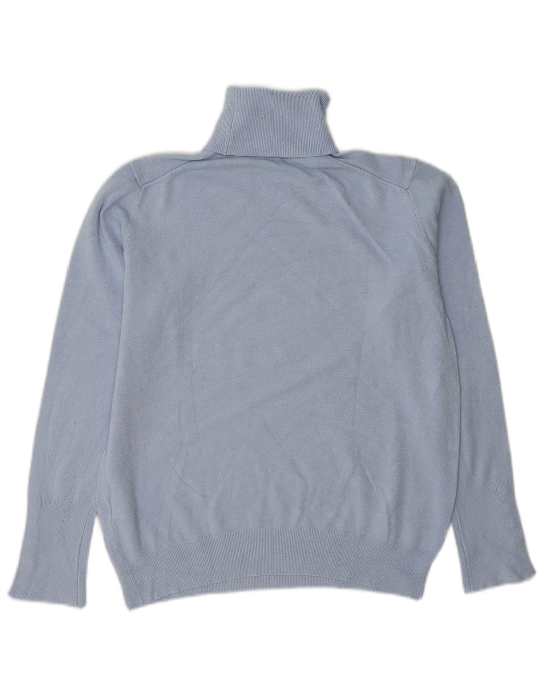 Zara Womens Roll Neck Jumper Sweater UK 14 Large Blue Viscose