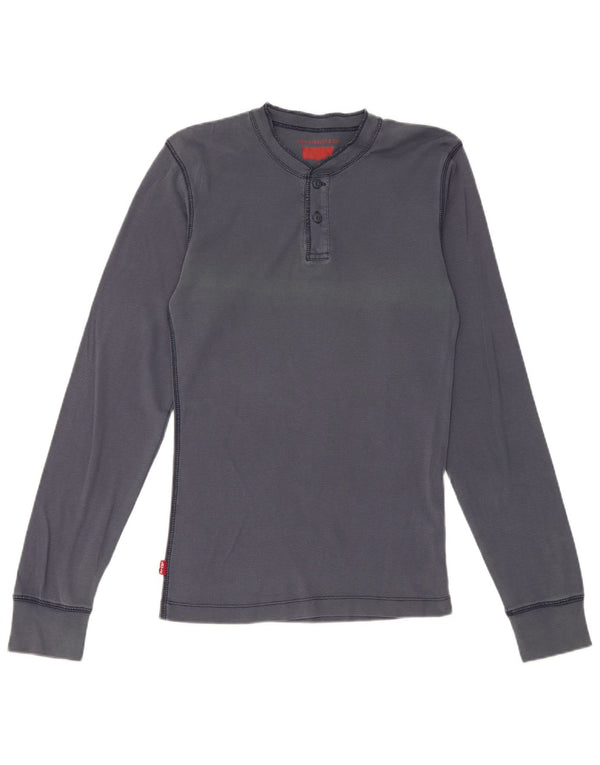 Bluză pentru bărbați Levi's cu mânecă lungă, mediu, bleumarin, bumbac