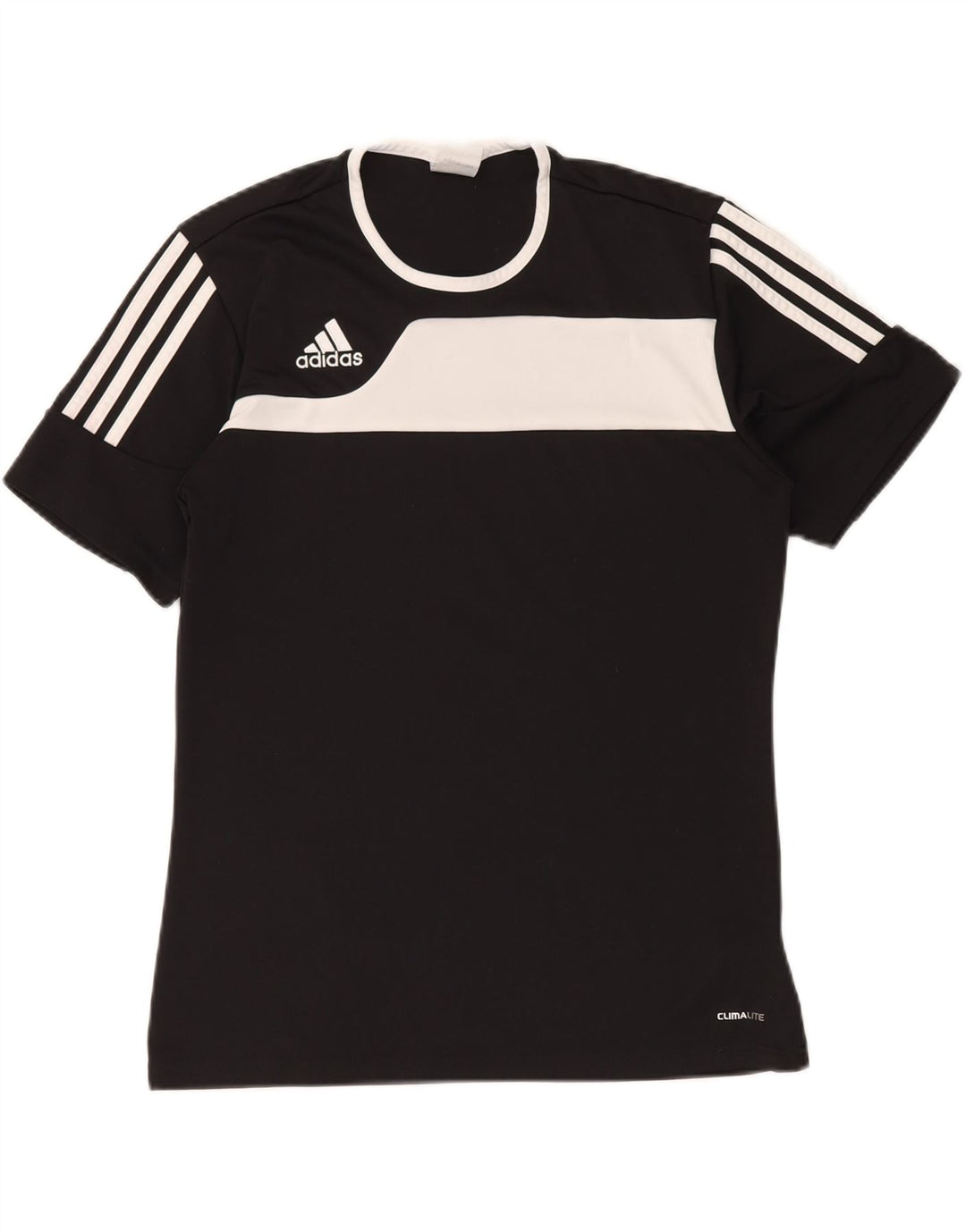 Tricou ADIDAS Climalite pentru bărbați Top mic, negru, poliester color bloc