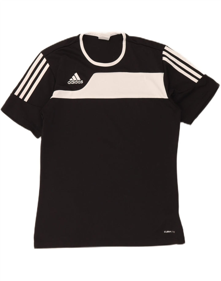Tricou ADIDAS Climalite pentru bărbați Top mic, negru, poliester color bloc