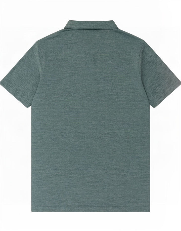 Tricou polo Columbia pentru bărbați, poliester pătat verde mediu