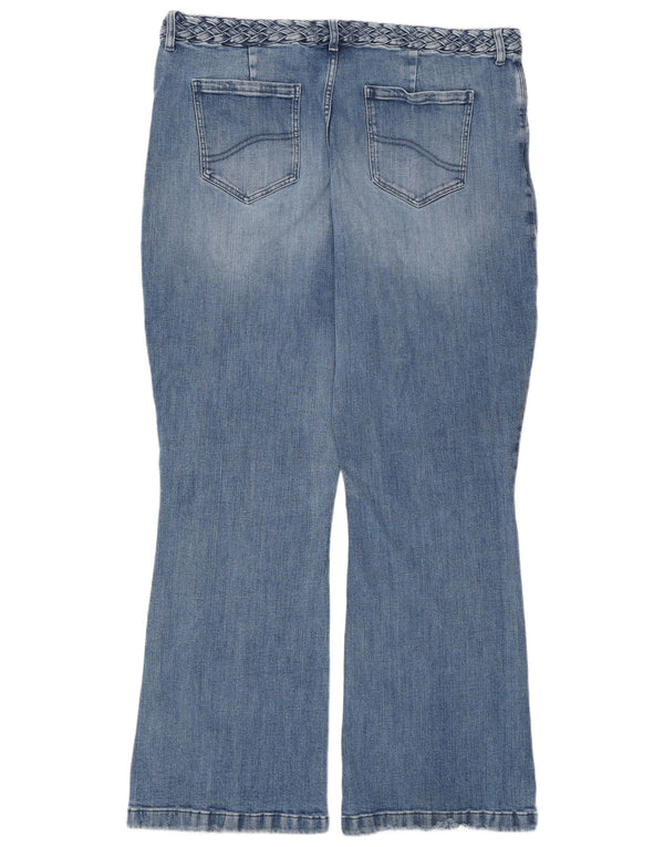 FAT FACE Blugi evazați Fly pentru femei cu talie înaltă Marea Britanie 22 2XL L42 L31 Bumbac albastru