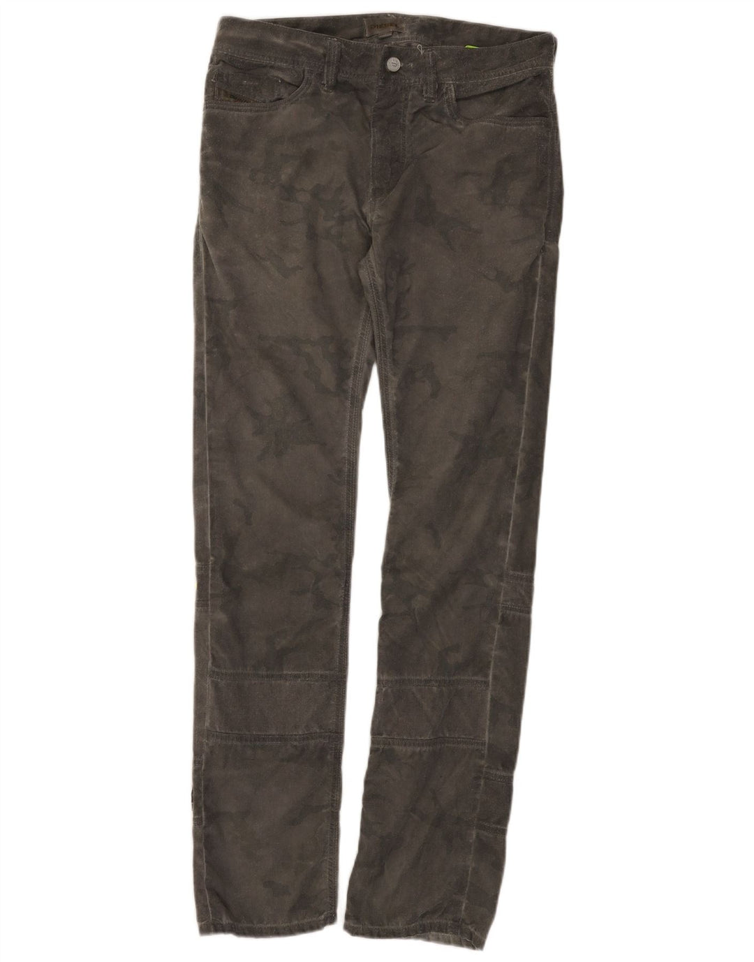 Pantaloni casual slim pentru femei Diesel W28 L31 poliester camuflaj gri