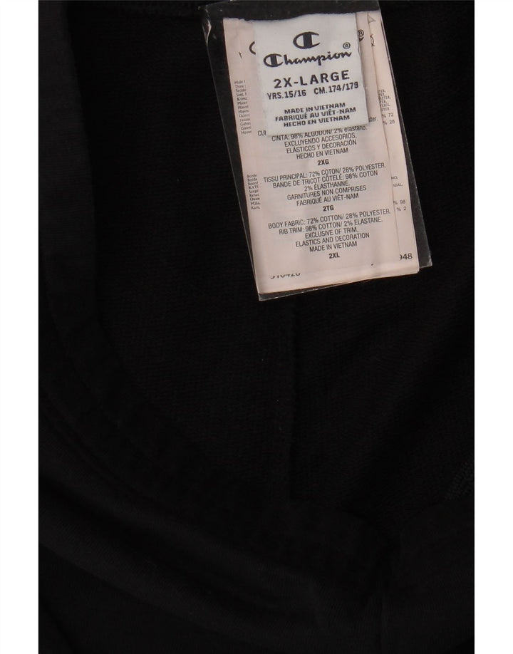 CHAMPION Băieți Pantaloni Trening Pantaloni Joggeri 15-16 Ani 2XL Bumbac Negru