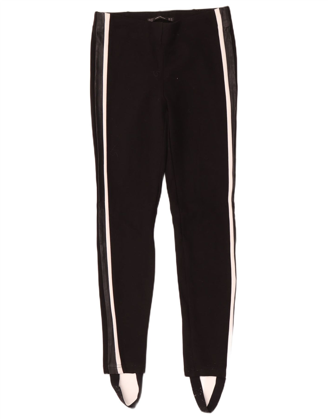 Leggings Trafaluc Stirrup pentru femei Zara UK 12 Medium Black Viscose