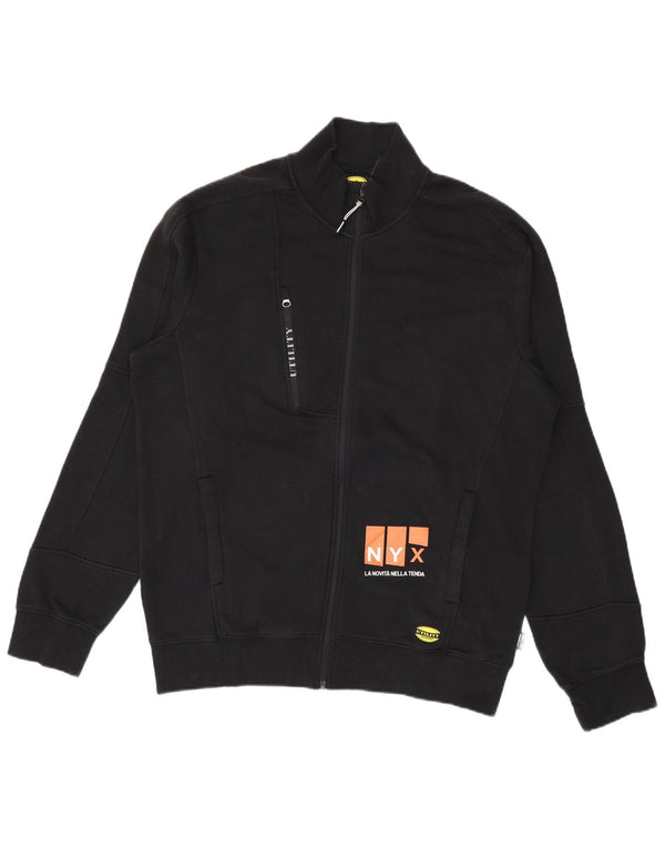 Jachetă de top cu trening grafic Diadora pentru femei UK 22 3XL bumbac negru