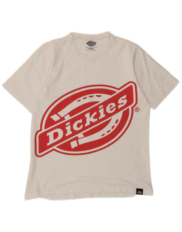 Tricou grafic pentru femei Dickies, cu croiala lejeră, UK 6 XS, bumbac alb