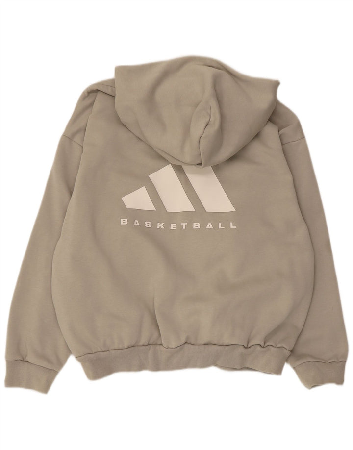 Pulover Adidas pentru bărbați Graphic Oversized Hoodie Mic Bej