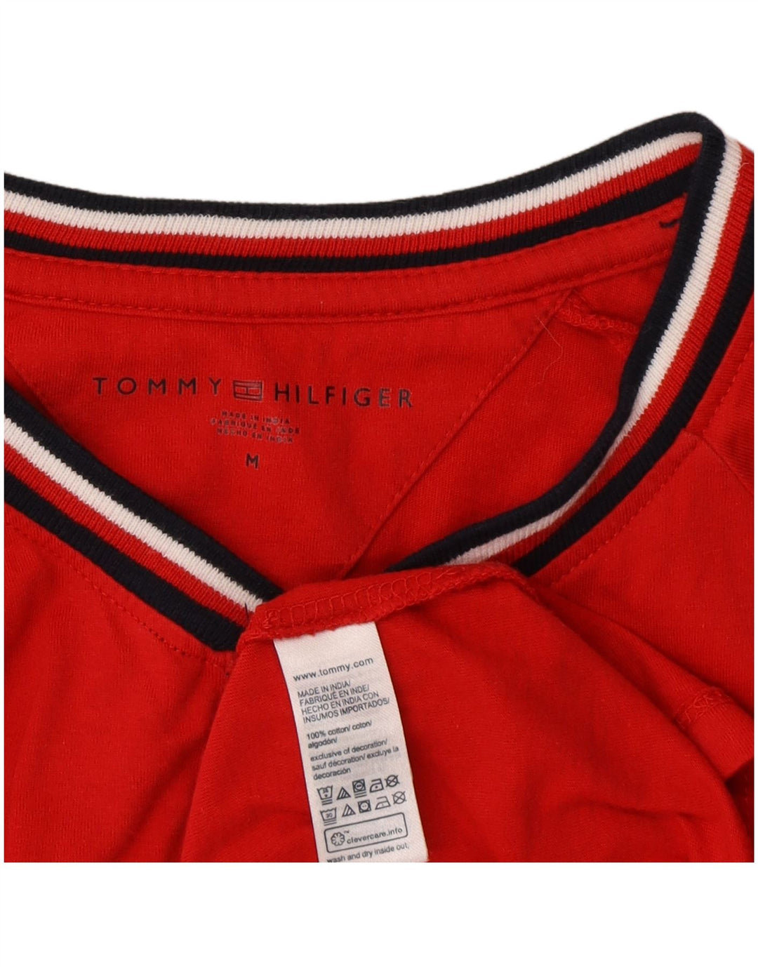 Tricou Tommy Hilfiger pentru bărbați Top din bumbac roșu mediu