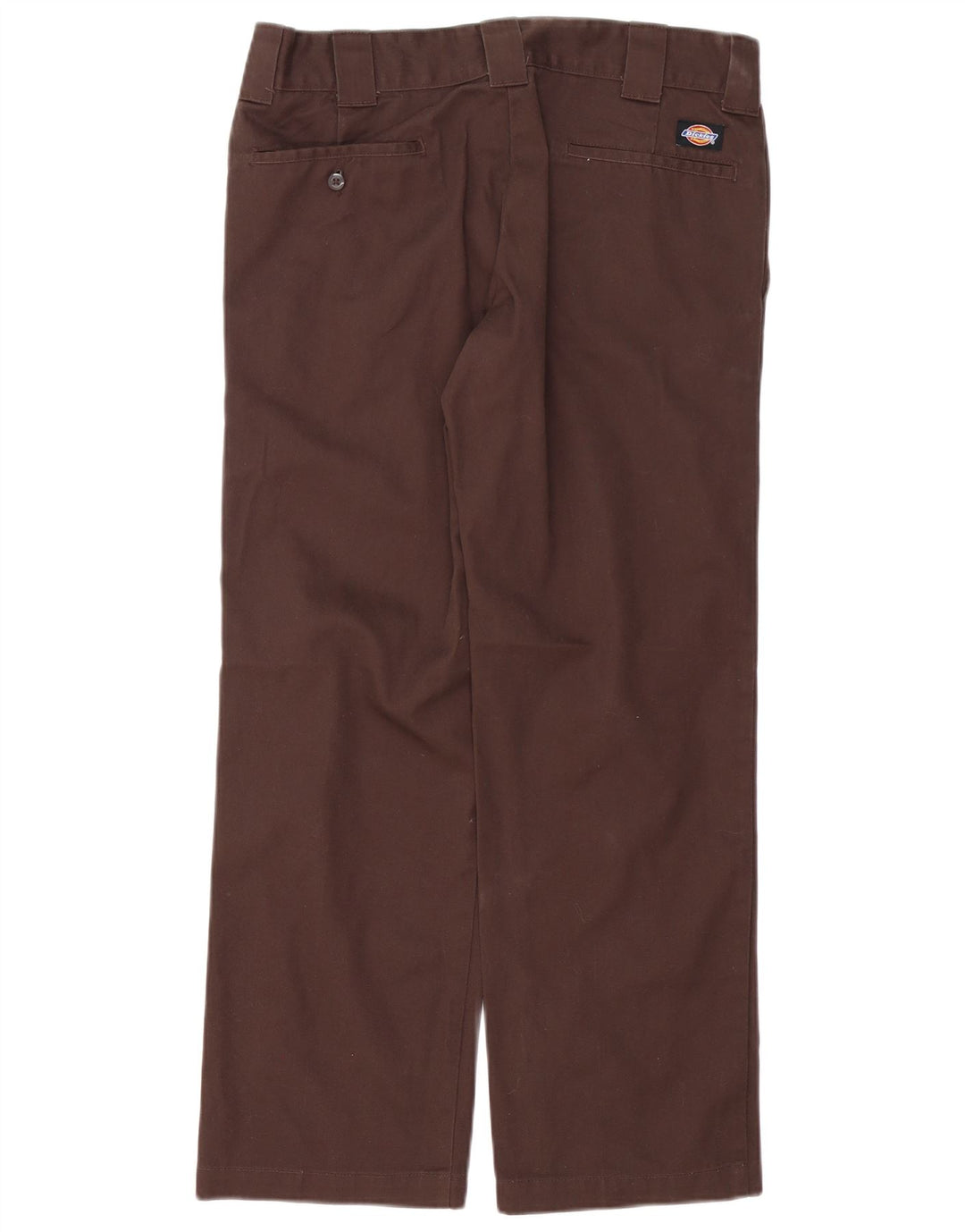 DICKIES Pantaloni chino drepți pentru bărbați W32 L30 poliester maro