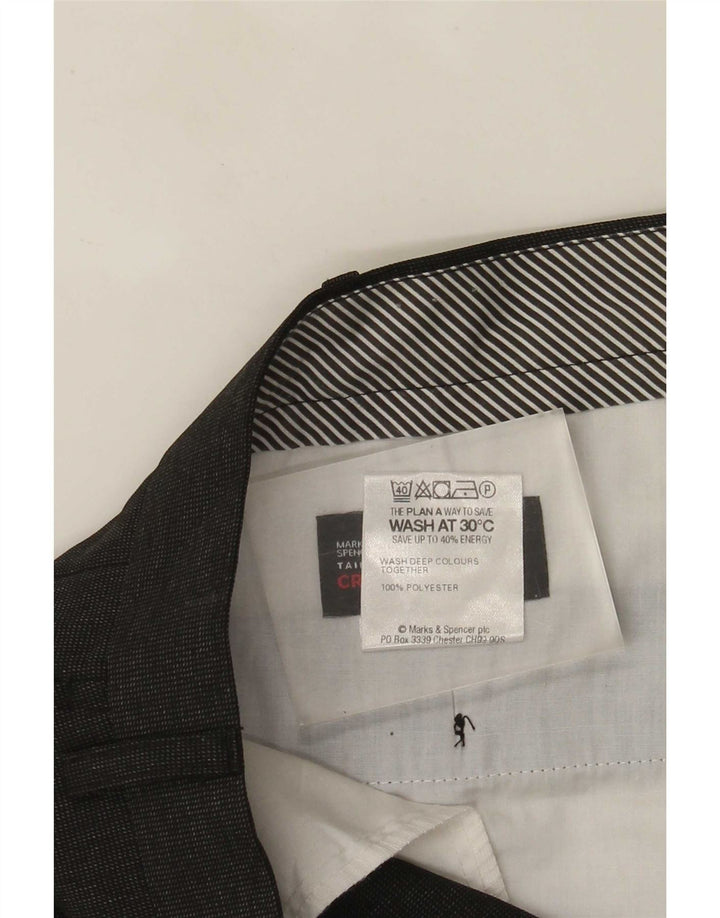 Marks & Spencer Pantaloni drepți pentru bărbați L40 L31 Poliester negru