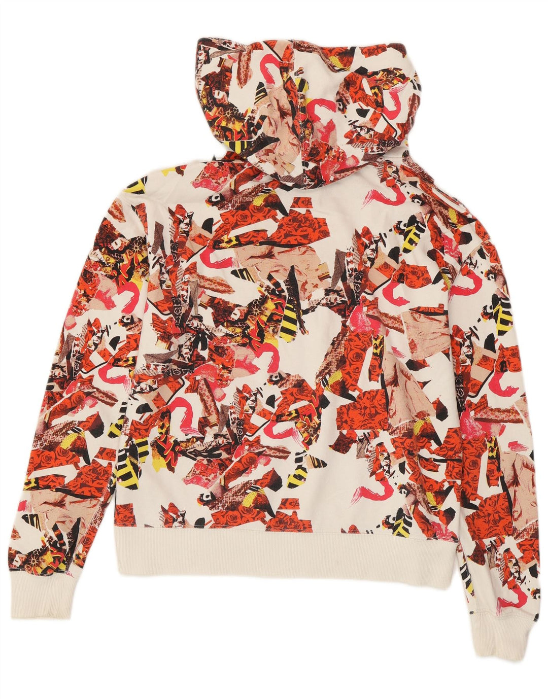 Pulover pentru damă CONVERSE, cu model abstract, cu glugă, UK 10, mic, multicolor