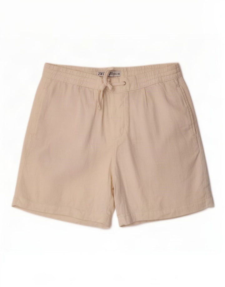 Pantaloni scurți casual pentru femei Zara Medium W31 Off White