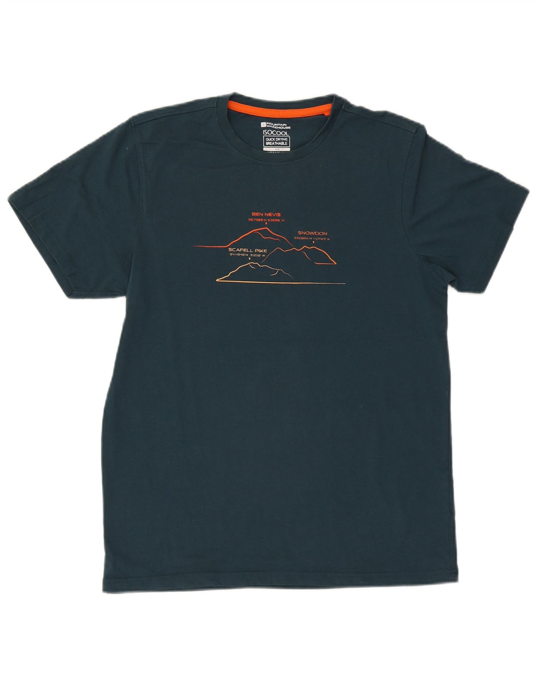 Mountain Warehouse Tricou grafic IsoCool pentru bărbați Top mic, verde, bumbac