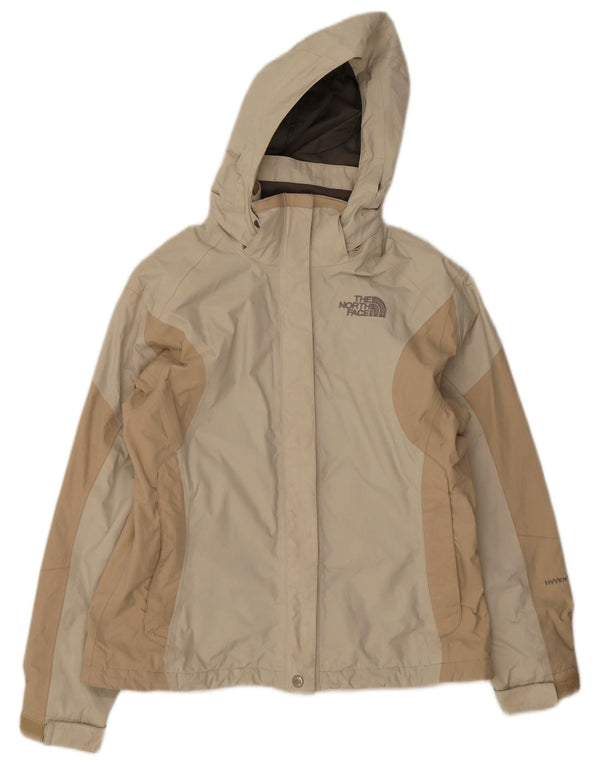 Jachetă de ploaie cu glugă The North Face pentru femei UK 10 Small Beige Colorblock