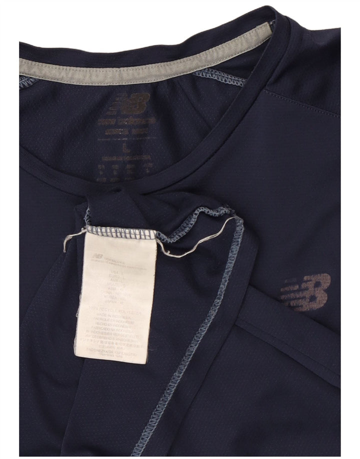 Tricou pentru bărbați New Balance Top mare poliester bleumarin