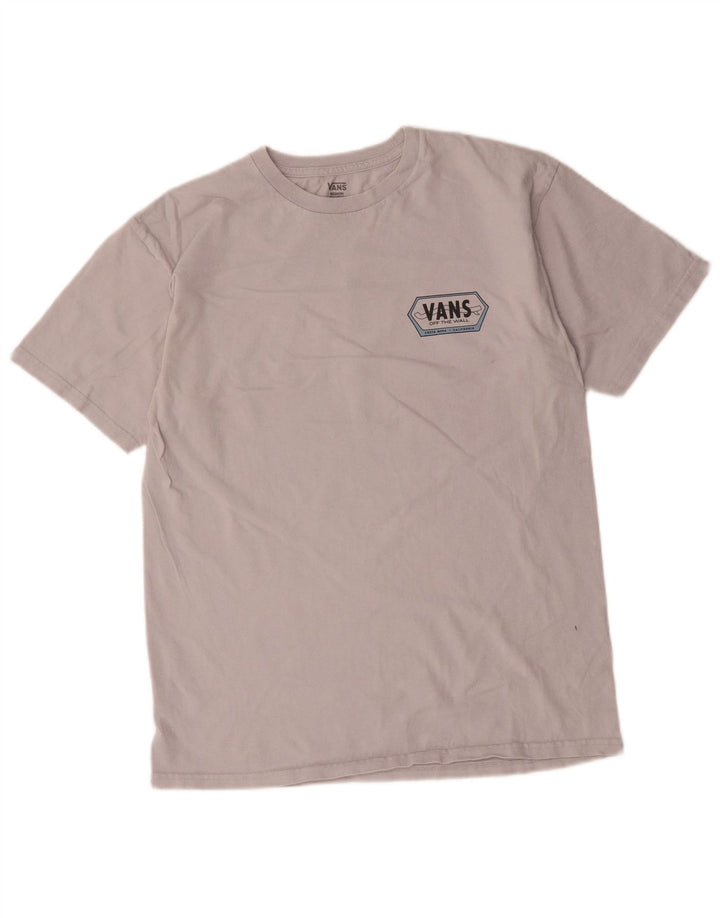 Tricou grafic Vans pentru bărbați Top din bumbac gri mediu