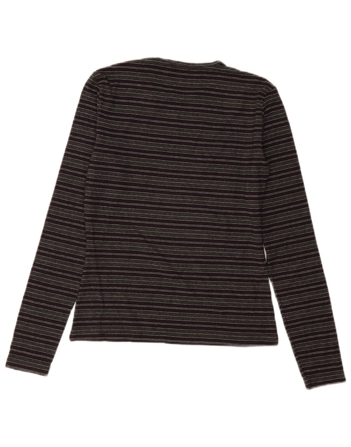 BENETTON Top pentru damă cu mânecă lungă UK 8 mic gri cu dungi