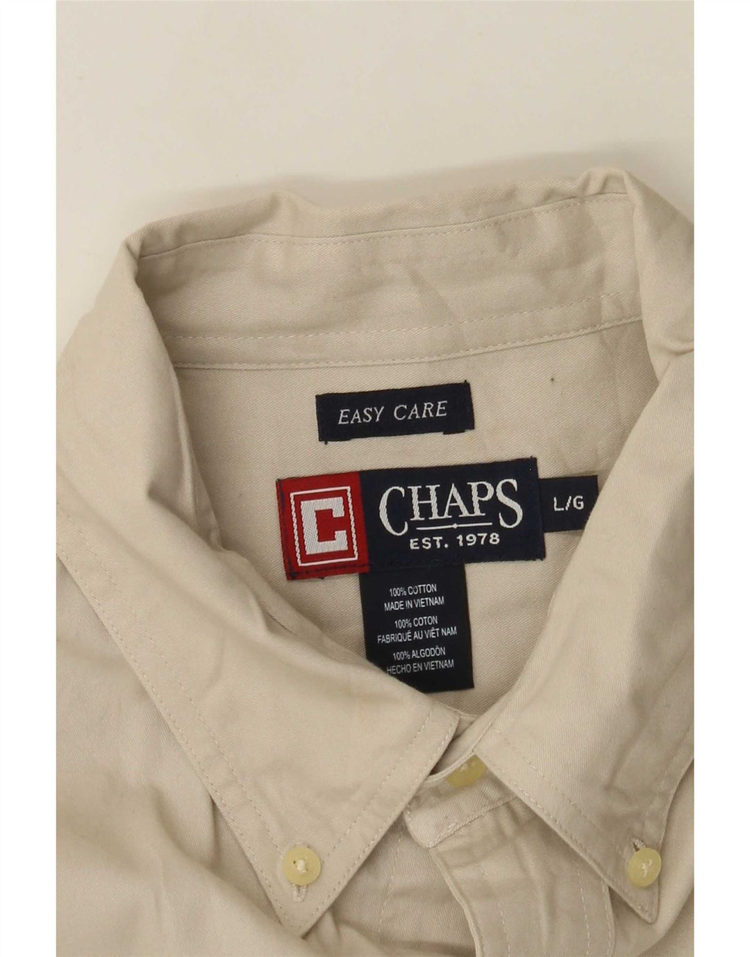 Cămașă pentru bărbați Chaps Easy Care, mare, bej, bumbac