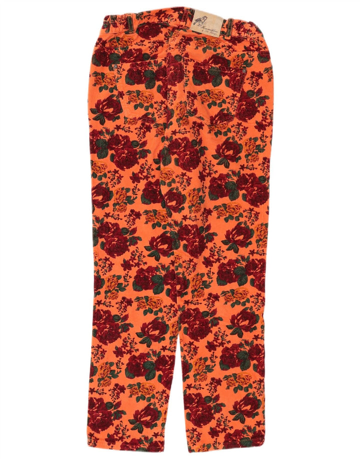 HIMMELBLAU Pantaloni de velur pentru femei EU 38 Medium W28 L28 Orange Floral