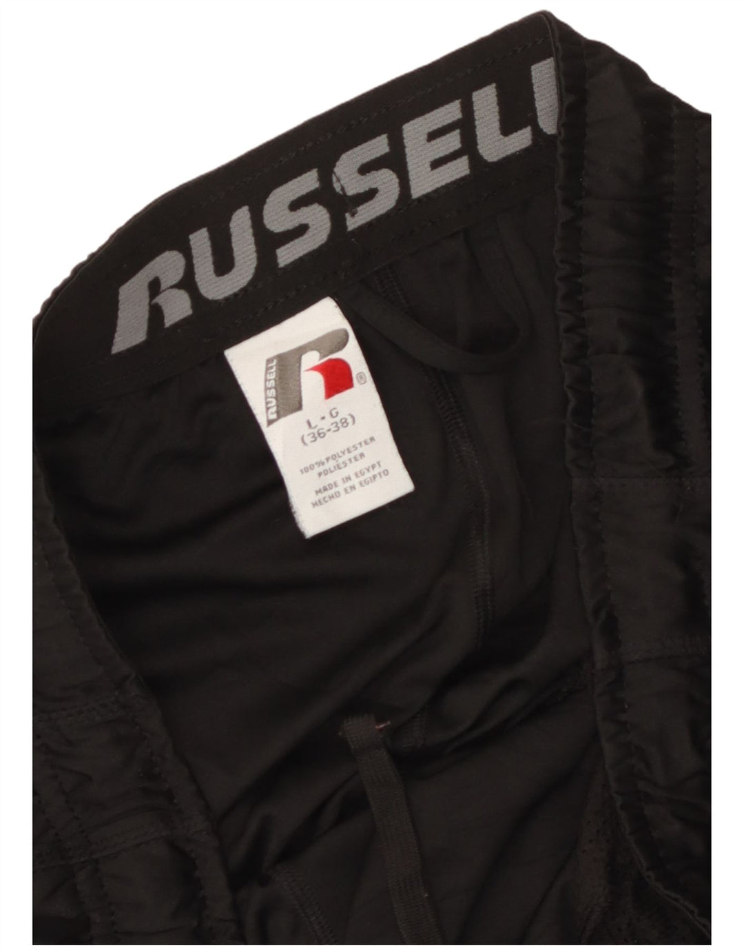 Pantaloni scurți sport Russell Athletic pentru bărbați, mari, negru, poliester