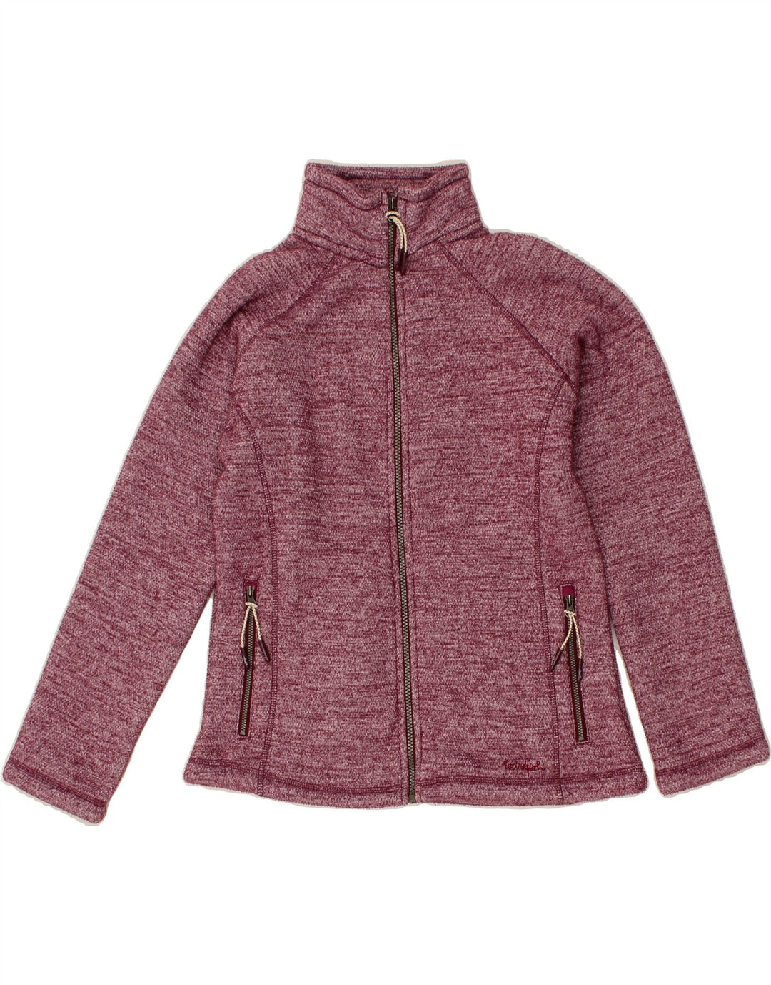 WEIRD FISH Womens Tracksuit Top Jacket UK 10 Small  Maroon Flecked Vintage Weird Fish and Second-Hand Weird Fish from Messina Hembry 