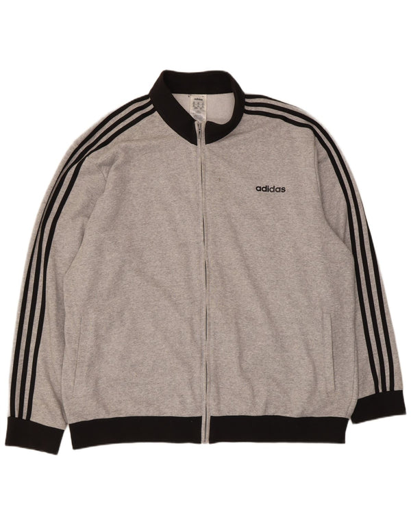 Jachetă de trening pentru bărbați Adidas, 2XL, bumbac color bloc, gri