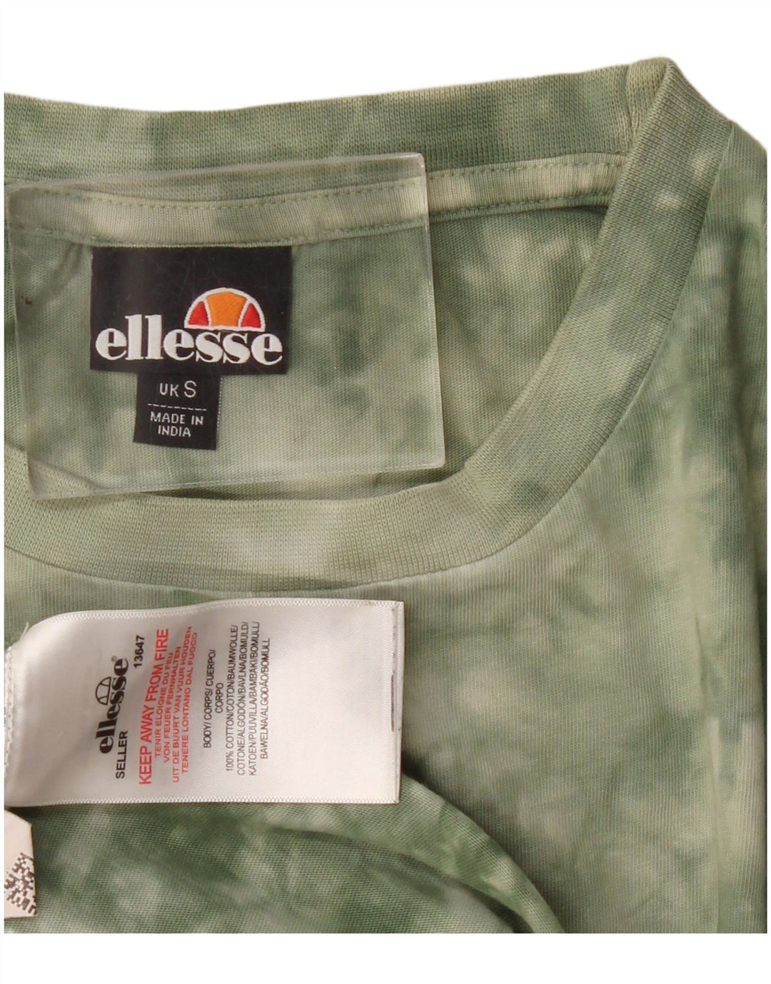 Tricou bărbați Ellesse Top mic kaki Tie Dye Bumbac