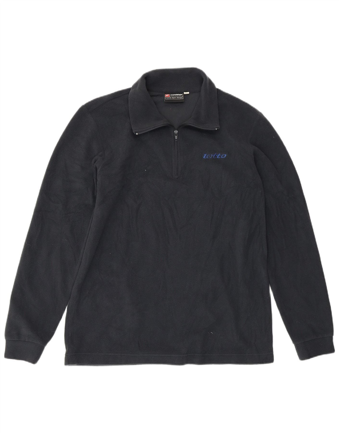 Pulover pentru bărbați LOTTO, cu fermoar și gât, din lână, mare, poliester bleumarin