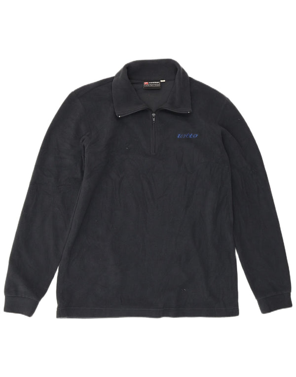 Pulover pentru bărbați LOTTO, cu fermoar și gât, din lână, mare, poliester bleumarin