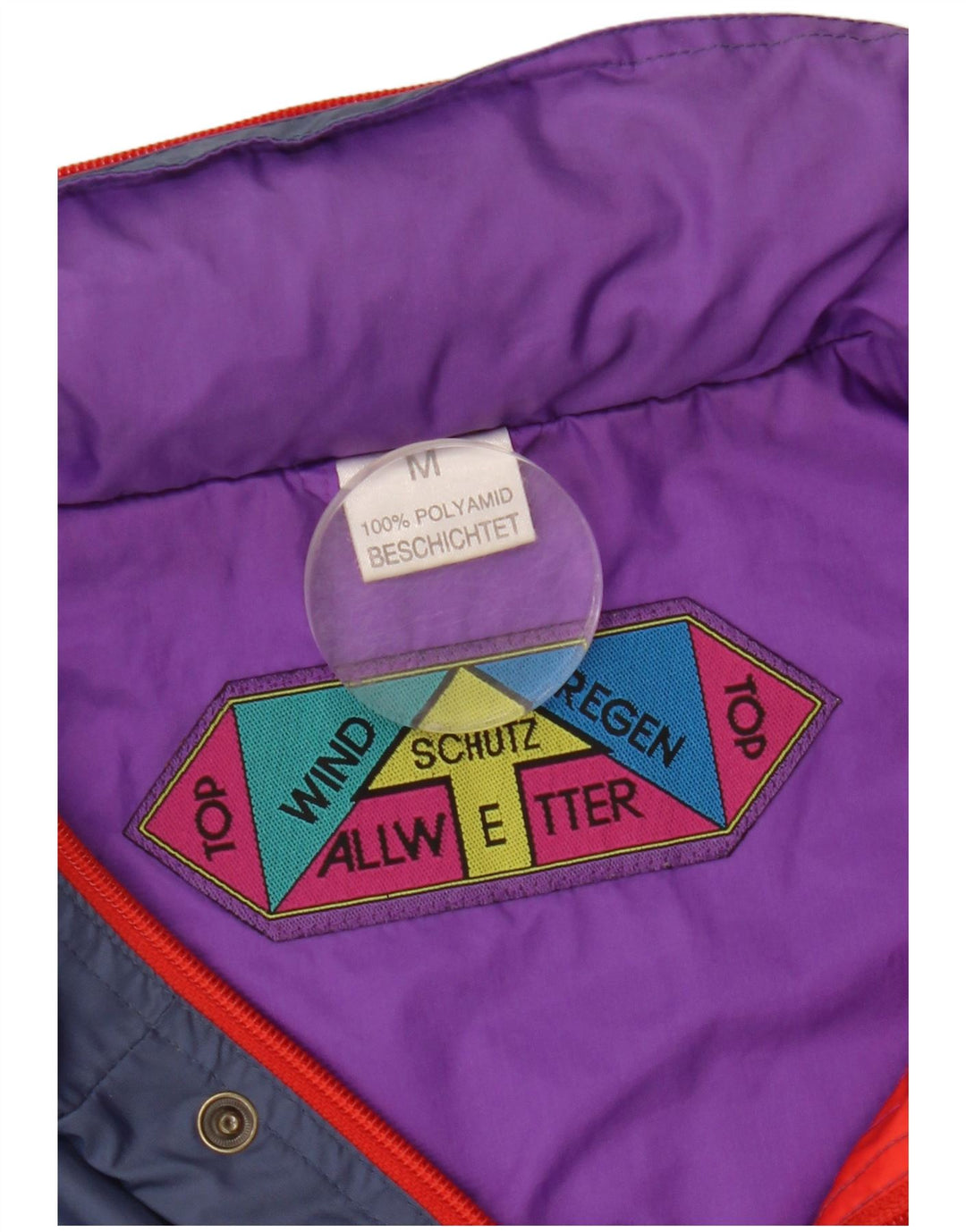 Jachetă Anorak cu glugă pentru bărbați VINTAGE UK 38 Medium Bleumarin Colorblock