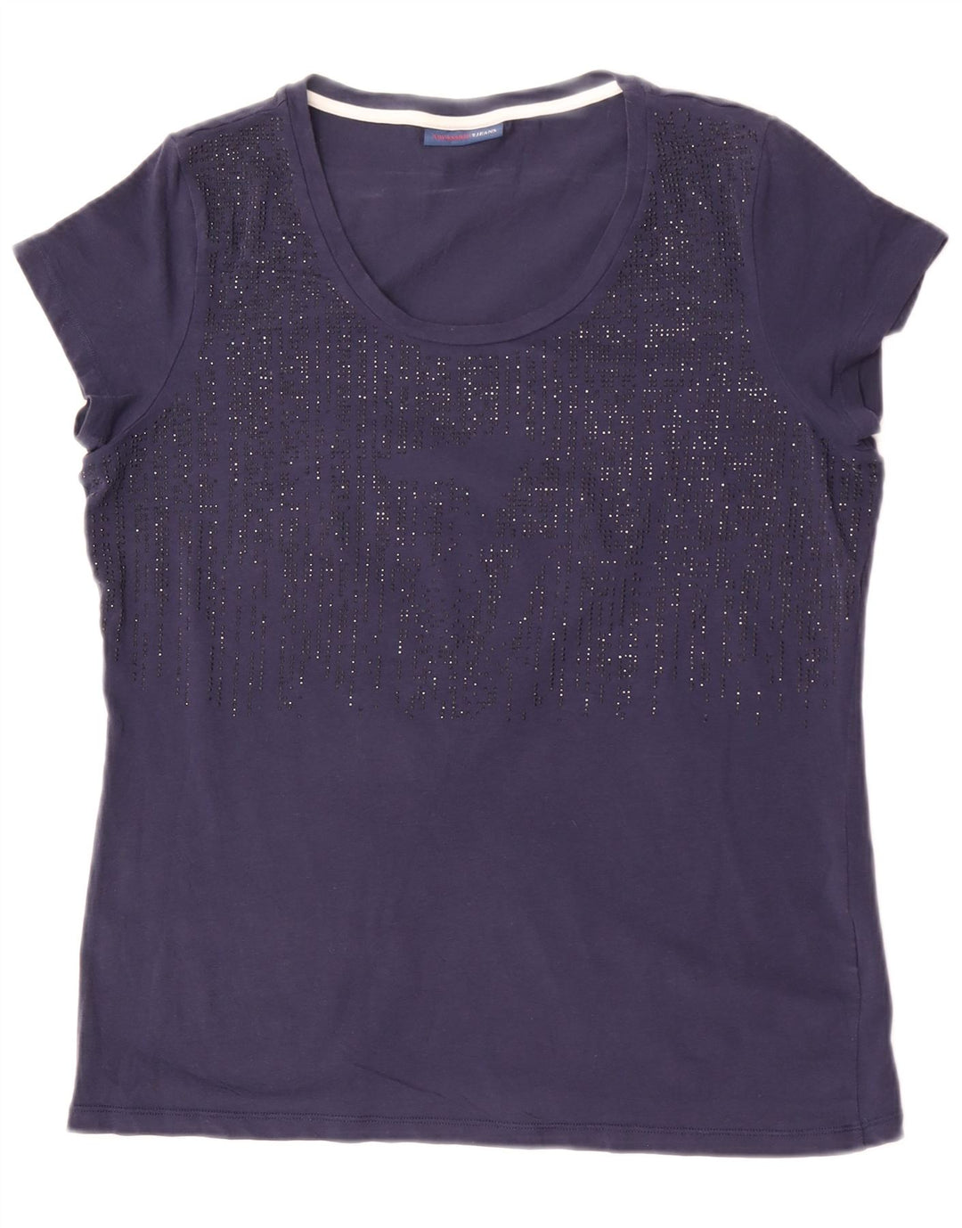 Trussardi Jeans Tricou pentru femei Top UK 14 Medium Bleumarin