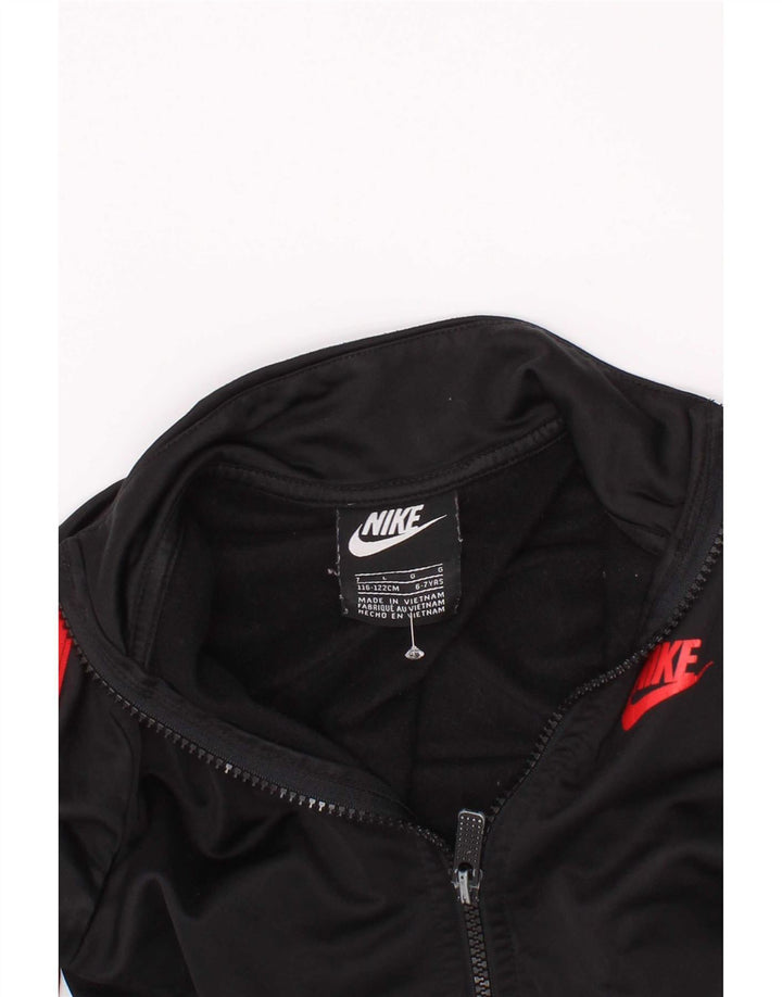 Jachetă de top pentru trening grafic Nike pentru băieți 6-7 ani, mare, negru, colorblock