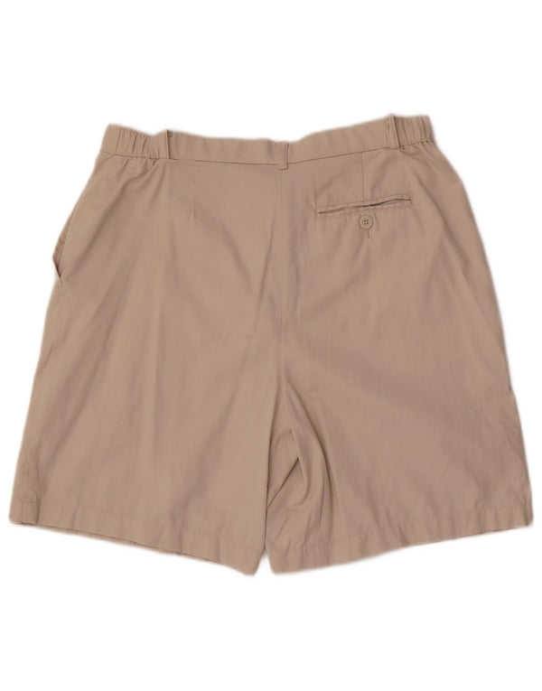 Marks & Spencer Pantaloni scurți chino cu talie înaltă pentru femei UK 16 Large W30 Beige Bumbac