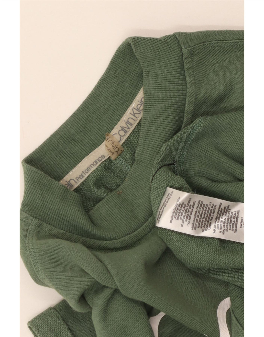 Pulover Calvin Klein pentru femei, cu grafic supradimensionat, UK 10, verde mic