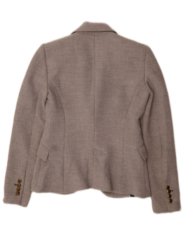 Sacou blazer pentru femei Zara, cu 1 nasture, UK 6 XS, poliester gri