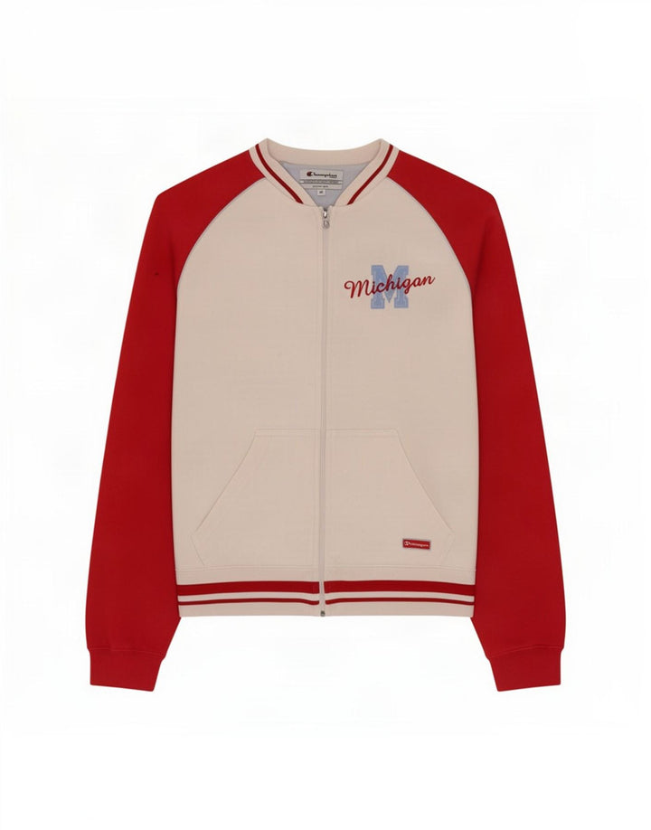 Jachetă de top pentru trening Champion pentru femei Michigan UK 12 Medium White