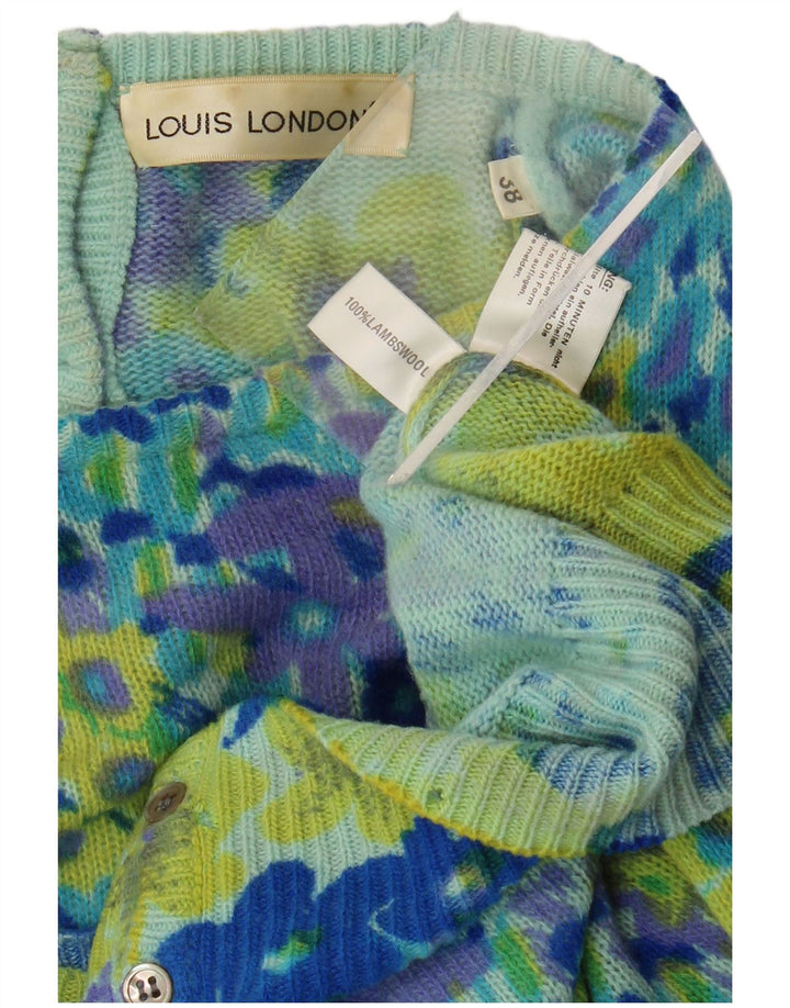 LOUIS LONDON Pulover cardigan pentru femei EU 38 Medium Blue Animal Print