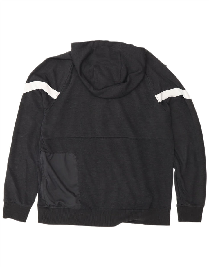 Hanoră Nike pentru bărbați, cu fermoar și gât, din poliester mare, negru
