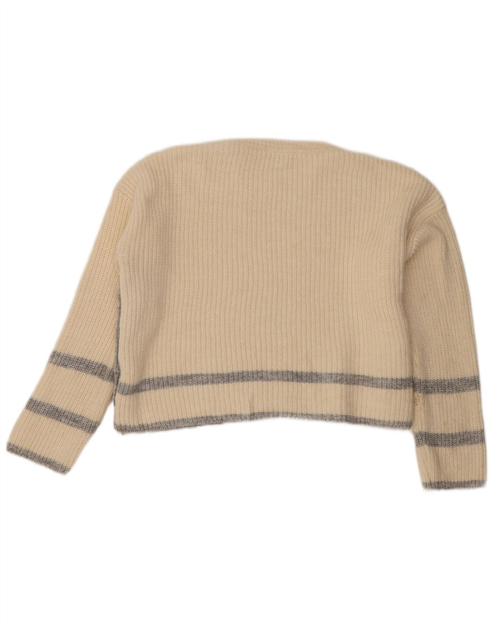 Pulover pentru femei Marks & Spencer Crop Crew Deck Pulover UK 14 Medium Bej