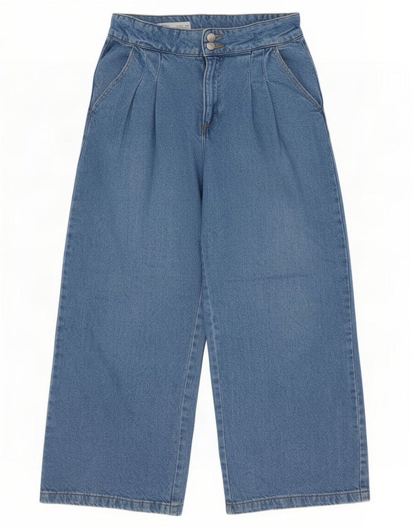 Zara Girls Wide Leg Jeans 13-14 Years W26 L28 Blue