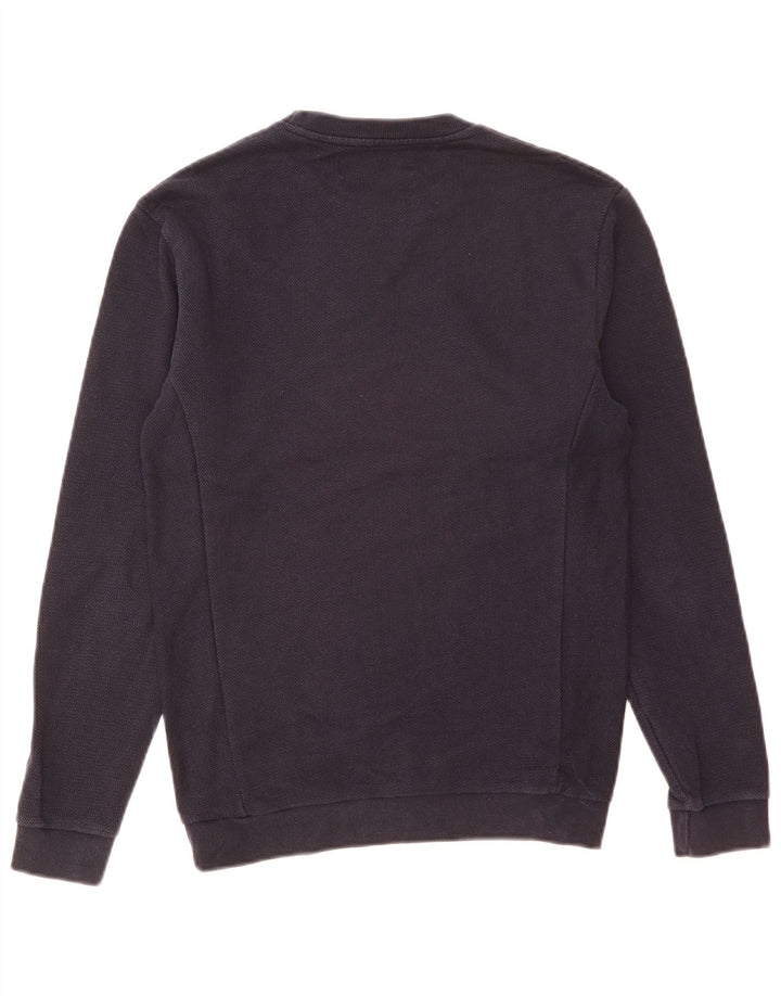 Pulover pentru bărbați Zara Pulover mic, albastru bleumarin, bumbac