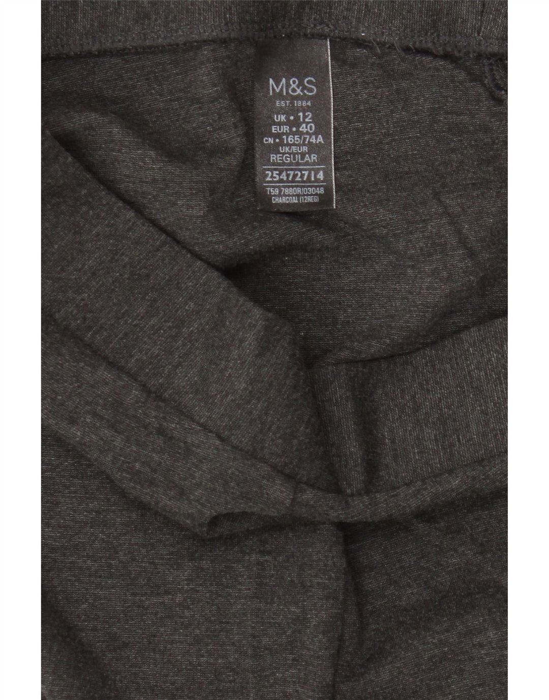 Leggings crop pentru femei Marks & Spencer UK 12 Medium Gri Viscose