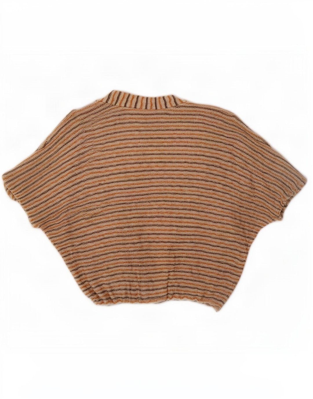 Top cardigan crop vintage pentru femei EU 40 Medium Bej cu dungi