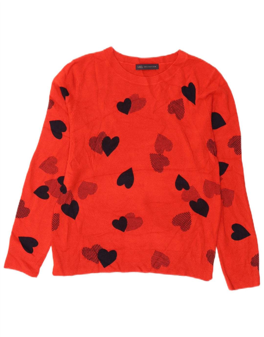 Pulover pentru femei Marks & Spencer cu gât de barcă UK 10 Mic portocaliu
