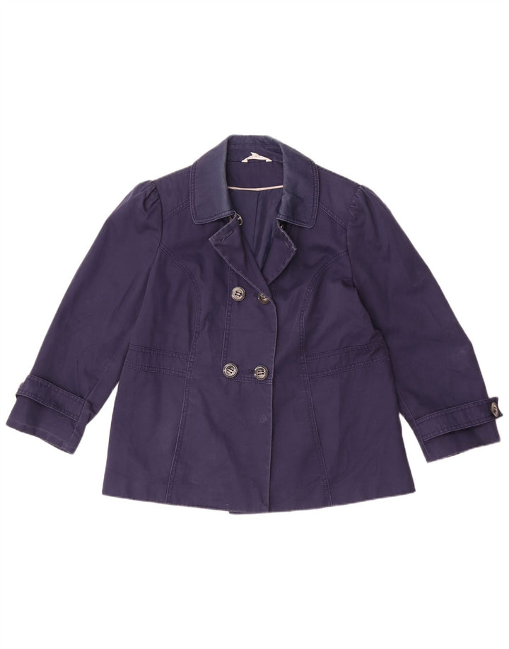 Trenci scurt pentru femei Marks & Spencer UK 14 Medium Bleumarin