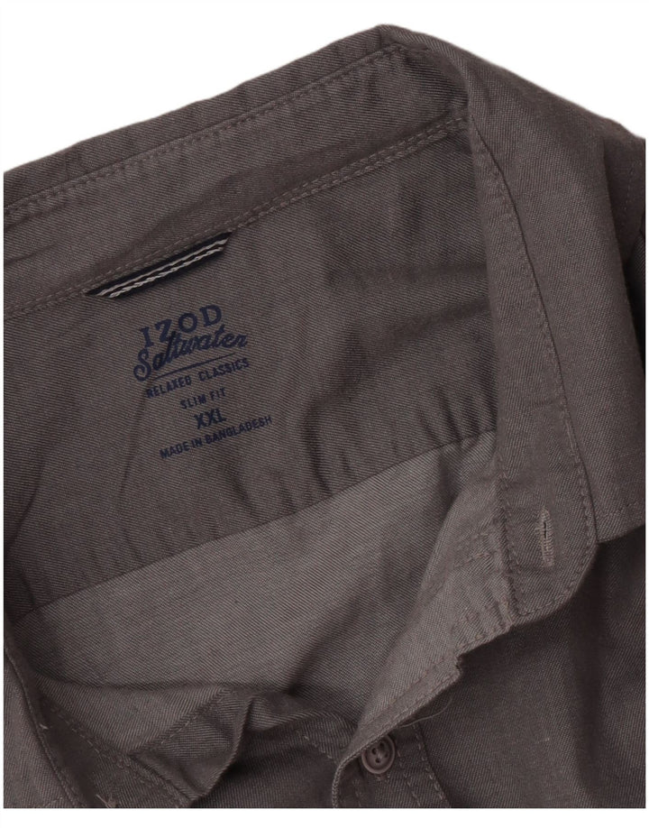 Cămașă pentru bărbați Izod Salt Water Slim Fit 2XL, gri